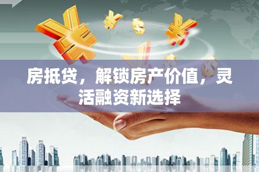 永靖房抵贷，解锁房产价值，灵活融资新选择