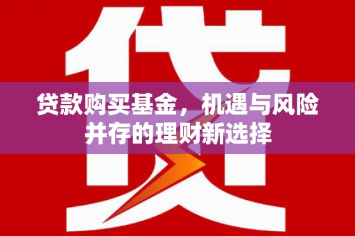 永靖贷款购买基金，机遇与风险并存的理财新选择