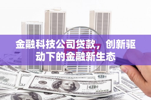 永靖金融科技公司贷款，创新驱动下的金融新生态