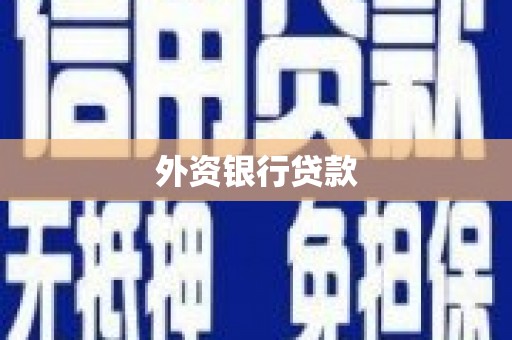永靖外资银行贷款