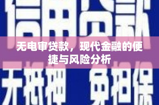 永靖无电审贷款，现代金融的便捷与风险分析