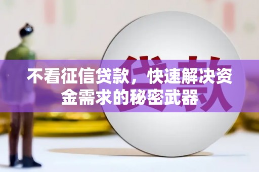 永靖不看征信贷款，快速解决资金需求的秘密武器