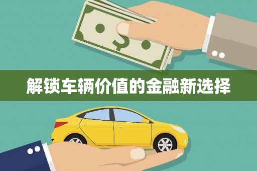永靖解锁车辆价值的金融新选择