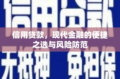 永靖信用贷款，现代金融的便捷之选与风险防范