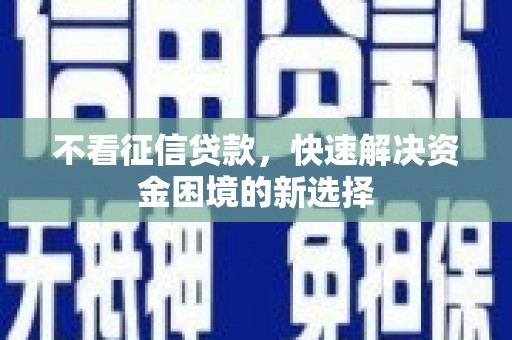 永靖不看征信贷款，快速解决资金困境的新选择