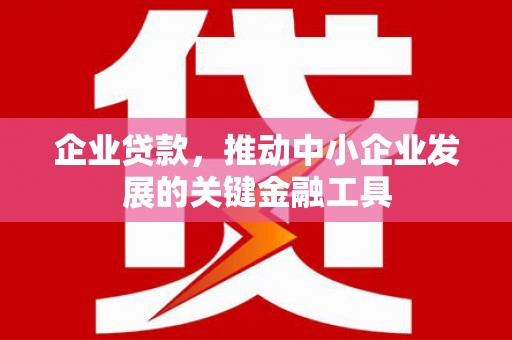 永靖企业贷款，推动中小企业发展的关键金融工具