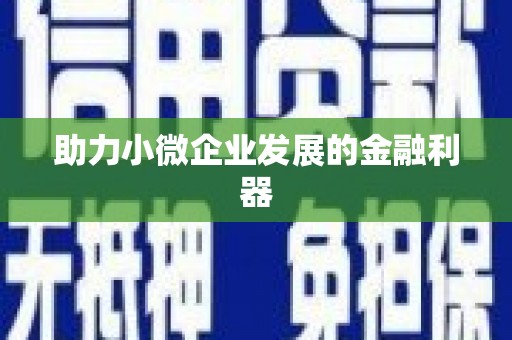 永靖助力小微企业发展的金融利器