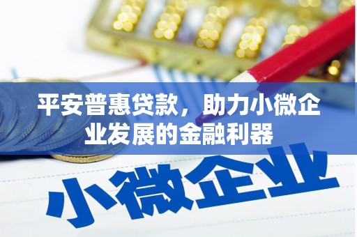 永靖平安普惠贷款，助力小微企业发展的金融利器
