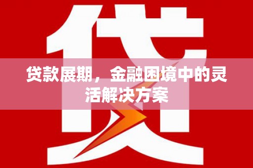 永靖贷款展期，金融困境中的灵活解决方案