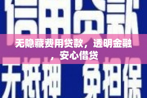 永靖无隐藏费用贷款，透明金融，安心借贷