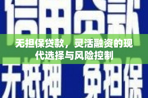 永靖无担保贷款，灵活融资的现代选择与风险控制
