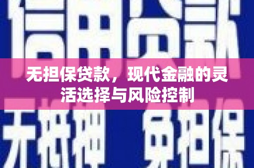永靖无担保贷款，现代金融的灵活选择与风险控制