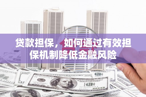永靖贷款担保，如何通过有效担保机制降低金融风险