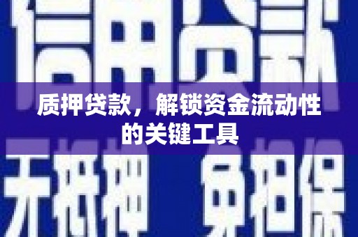 永靖质押贷款，解锁资金流动性的关键工具