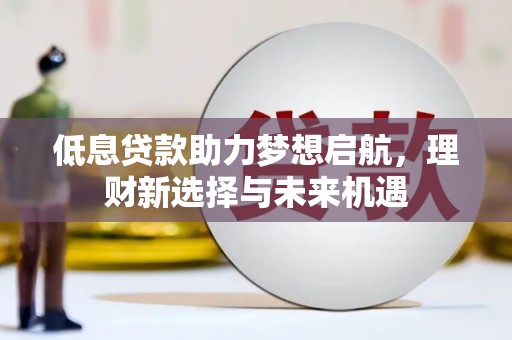 永靖低息贷款助力梦想启航，理财新选择与未来机遇