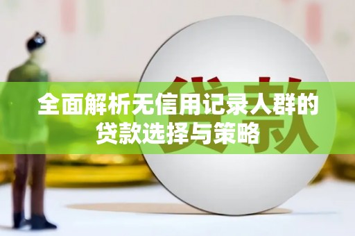 永靖全面解析无信用记录人群的贷款选择与策略
