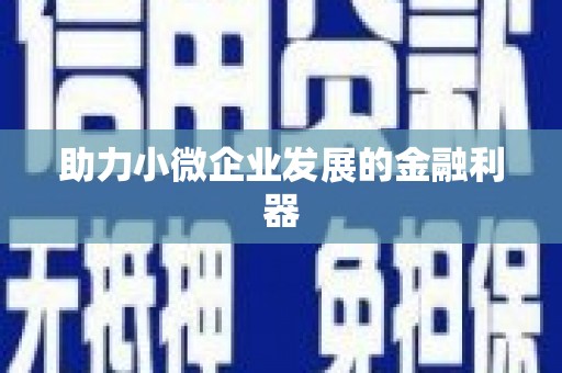 永靖助力小微企业发展的金融利器