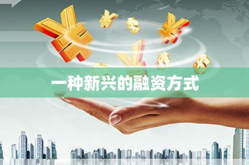 永靖一种新兴的融资方式