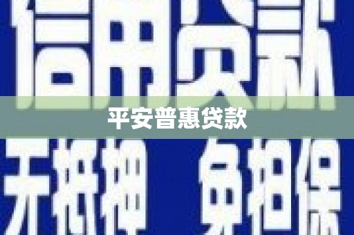 永靖平安普惠贷款