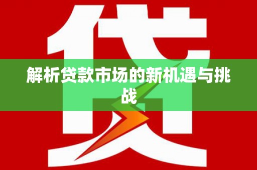 永靖解析贷款市场的新机遇与挑战