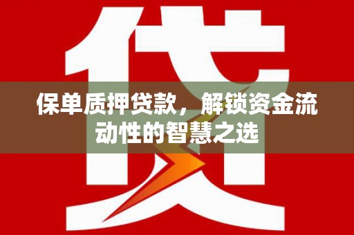 永靖保单质押贷款，解锁资金流动性的智慧之选